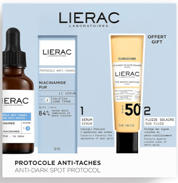 Lierac Oscuras/Azul Cofre Sérum Antimanchas + Sunissime Fluido Spf50+ - Imagen 3