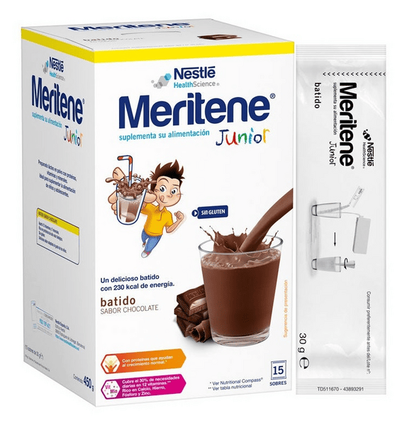 Meritene Junior Chocolate +3 Años 15 Sobres