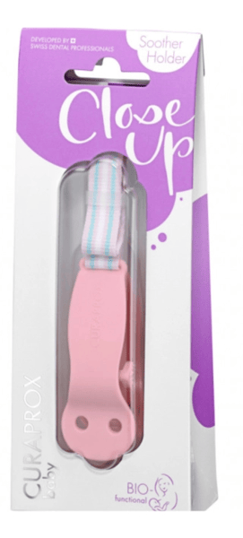 Curaprox Baby Sujeta Chupetes Rosa 1 ud