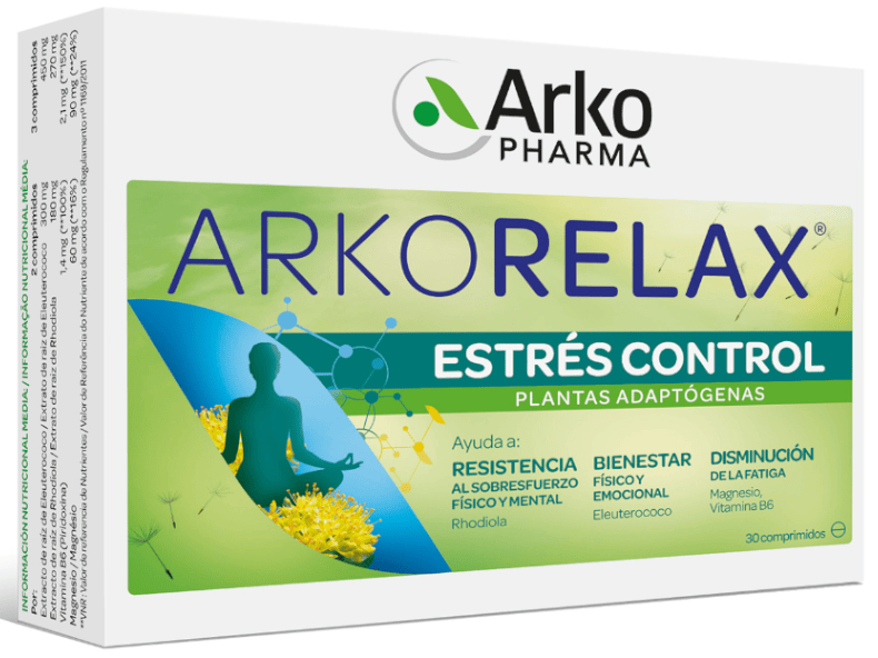 Arkopharma 5 X Arkorelax® Estrés Control 30 Comprimidos - Imagen 3
