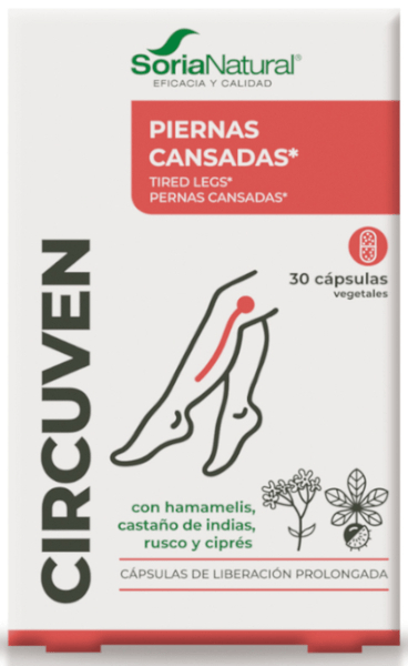 Soria Natural Circuvén Piernas Cansadas 30 Cápsulas Vegetales