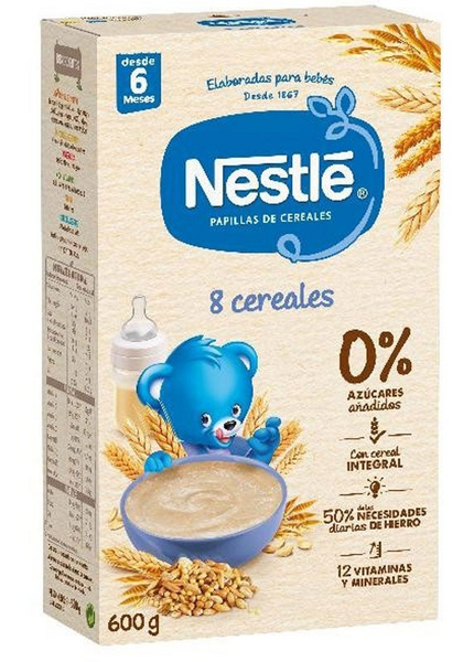 Nestle Papilla 8 Cereales Con Bífidus +6m 475 Gr