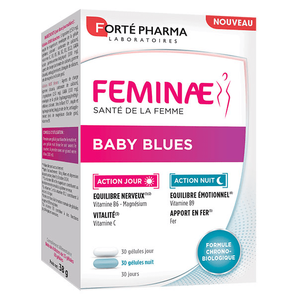 Feminae Baby Blues Humeur Anxiété Fer GABA Vitamine C 60 gélules 4