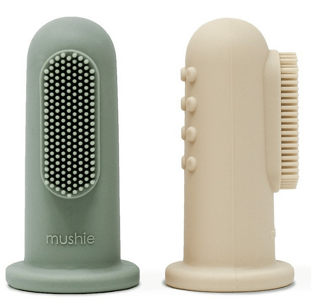 Mushie Cepillos Dientes Dedo Solid Shifng 2 uds