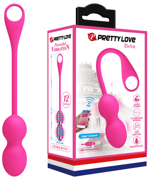 Pretty Love Elvira Vibrador Recargable App Larga Distancia Fucsia