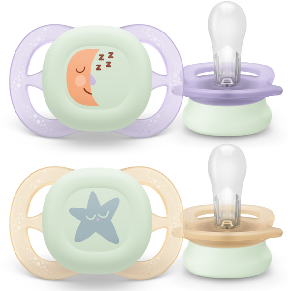 Philips Avent Chupete Nocturno Ultra Start 0-2m Niña 2 Uds