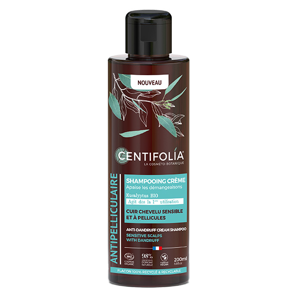 Antipelliculaire Shampoing Crème Cuir Chevelu Sensible Bio 200ml