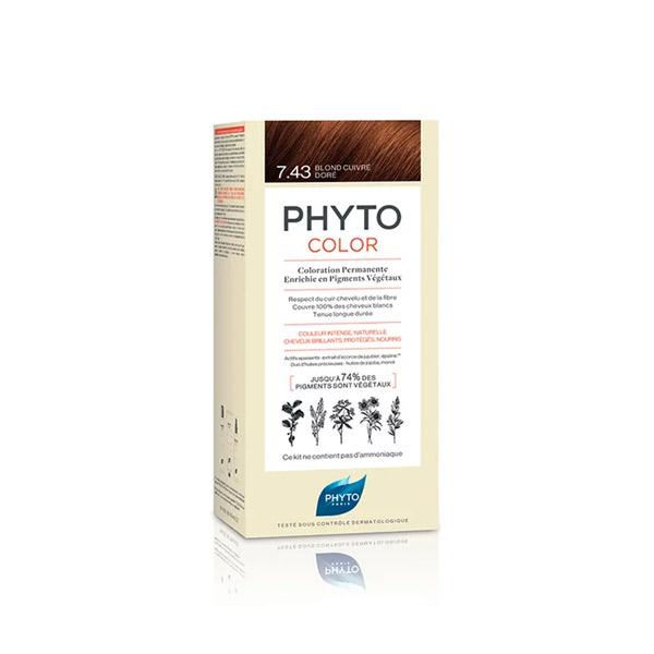 PhytoColor Coloration Permanente N°7.43 Blond Cuivré Doré 3