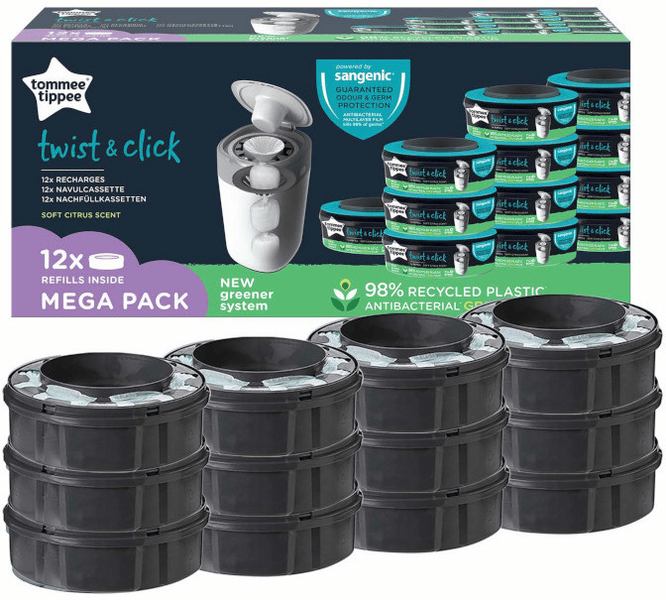 Tommee Tippee Recambios Contenedor Pañales Sangenic Twist&Click 12 Unidades