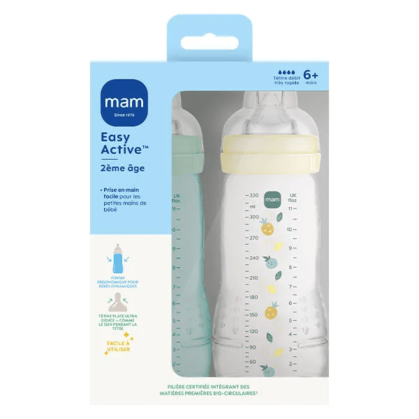 Biberon Easy Active Color Ice  330ml X2 2