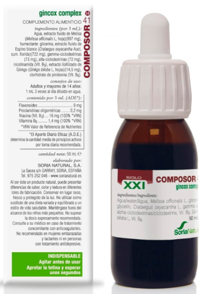 Soria Natural Composor 41 Gincox 50ml