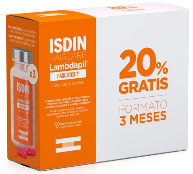 Imagen de Isdin Lambdapil Hairdensity cápsulas 180 unidades suplemento 😊 en OfertitasTOP