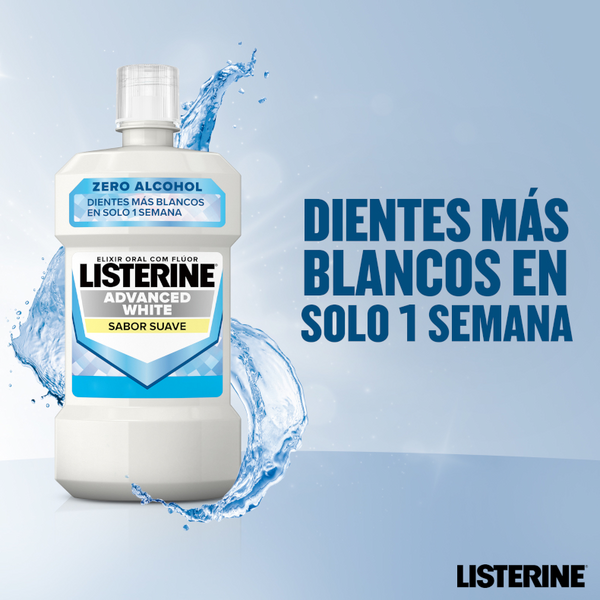 Listerine Duplo Enjuague Bucal Blanqueador Avanzado 1000ml