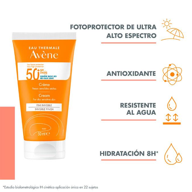 Thumbnail 1 de Avène Crema Solar SPF50+ - Protección máxima 3x50 ml ☀️