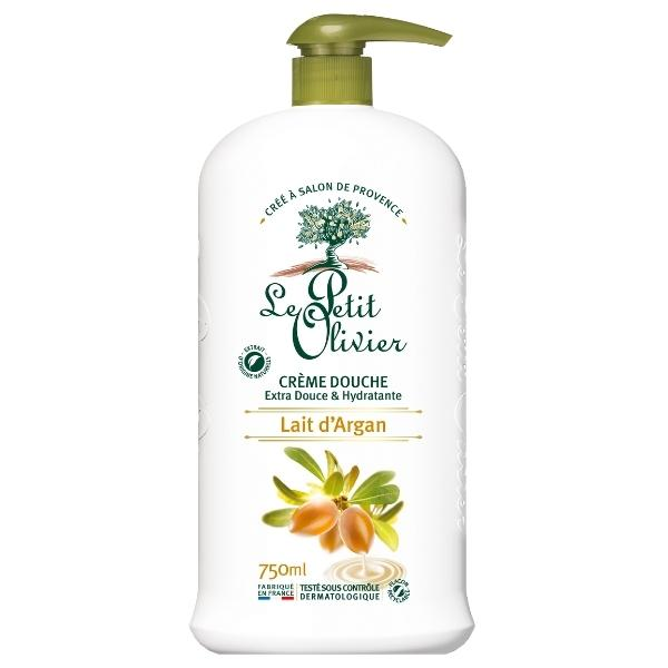 - Crème Douche Extra Douce - Lait d'Argan - Sans Savon 750ml