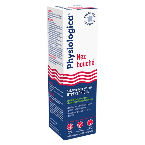 Physiologica Solution d'Eau de Mer Nez Bouché 100ml 2