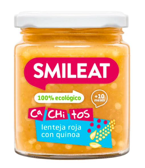 Smileat Tarrito CA-CHI-TOS Lenteja Roja Con Quinoa +10m  230 Gr