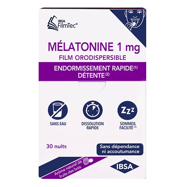 Mélatonine 30 films orodispersibles 4