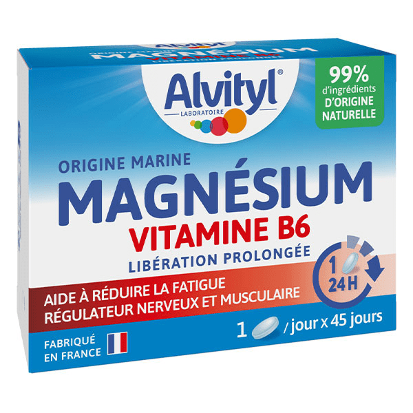 Magnésium Vitamine B6 Libération prolongée Réduction de la fatigue dès 12 ans 45 comprimés 45 jours 5