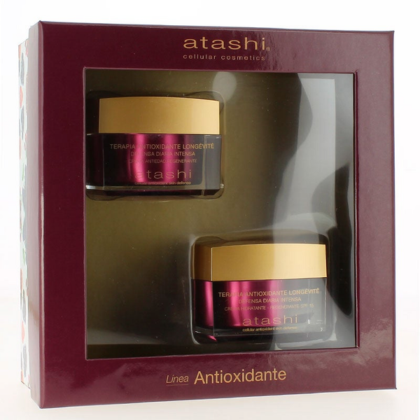 Atashi Cofre Antioxidante Crema Hidratante 50ml + Crema Antiedad 50ml