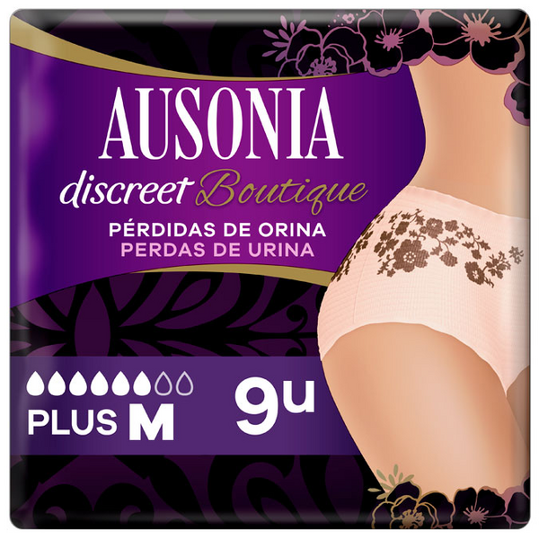 Ausonia Discreet Boutique Plus Talla Mediana 9 Unidades