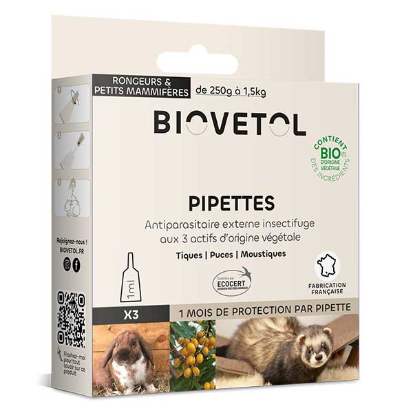 Meilleurs prix pour Vetobiol Pipettes Anti-parasitaires Rongeurs et Petits Mammifères 3x1ml