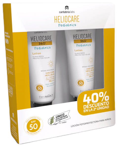 Heliocare 360 Pediatrics Loción SPF50 2x200 ml