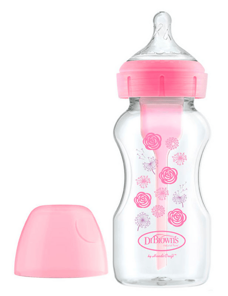 Dr Browns Biberón Options+ Boca Ancha Rosa 270 ml