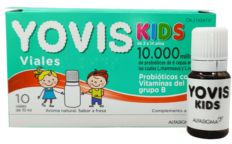 Yovis Kids Probióticos + Vitaminas B 3 a 14 Años 10 Viales