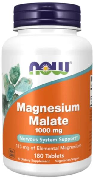 Now Foods Malato de Magnesio 1000mg 180 Tabletas
