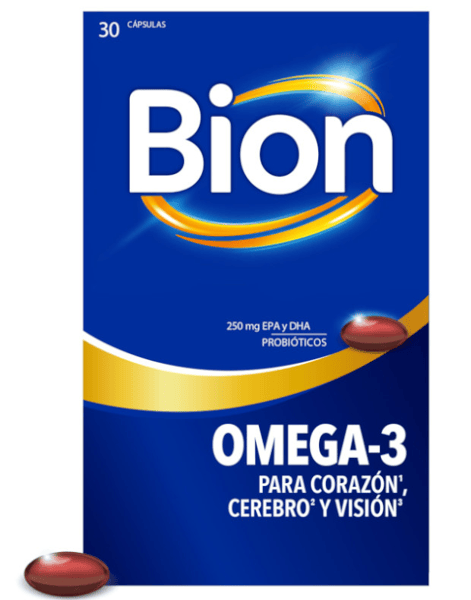 Bion3 Omega-3 Corazón, Cerebro y Visión 30 Cápsulas