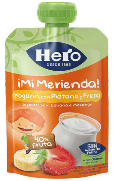 Hero Solo Bolsita Yogur, Plátano, Fresa +12m 100 gr