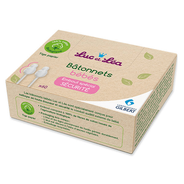 Hygiène et Soins Bâtonnet Ouaté Embout Spécial Bébé 60 unités 2