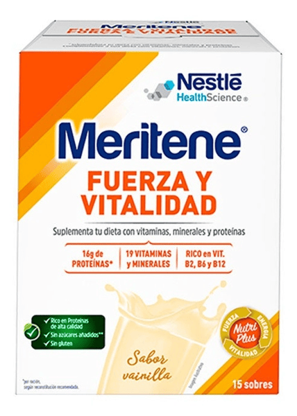 Meritene Fuerza y Vitalidad Vainilla 15x30 gr Sobres