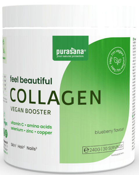 Purasana Feel Beautiful Colágeno Vegano Arándano 240 Gr