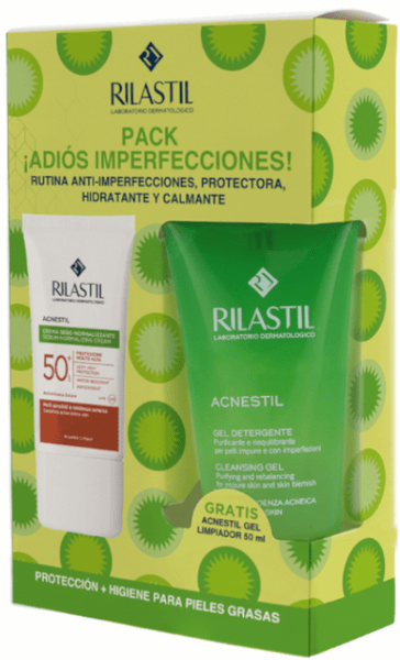 Rilastil Acnestil Crema Sebo-Normalizante SPF50+ 40 ml + Gel Limpiador 50 ml