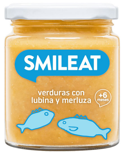 Smileat Tarro Verduras Con Lubina Y Merluza +6m 230 Gr