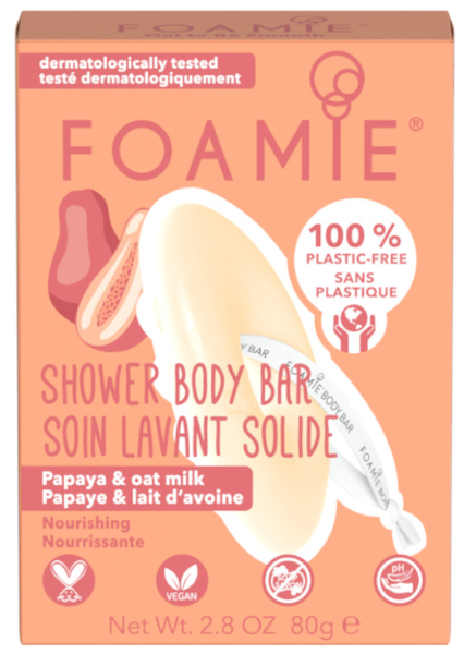 Foamie Limpiador Corporal Sólido Leche De Avena Y Papaya