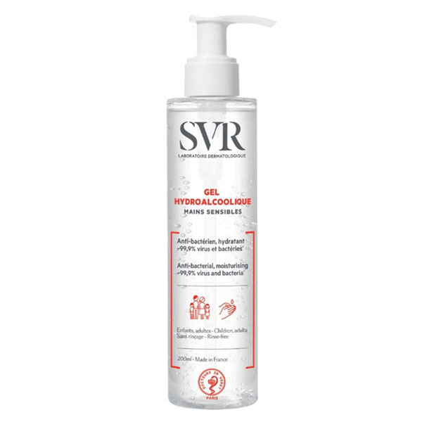 Gel Hydroalcoolique Mains Sensibles Anti-Bactérien Hydratant - 200ml
