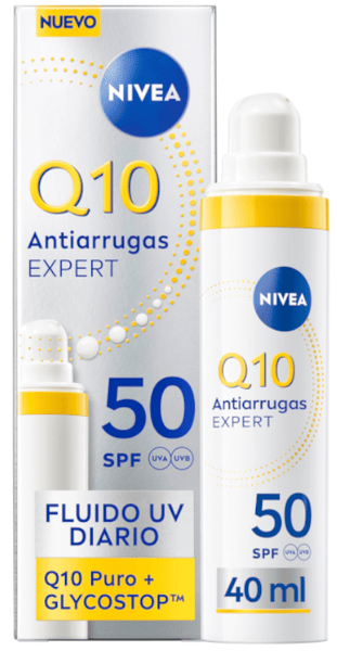 nivea q10 antiarrugas expert fluido uv diario spf50 40 ml