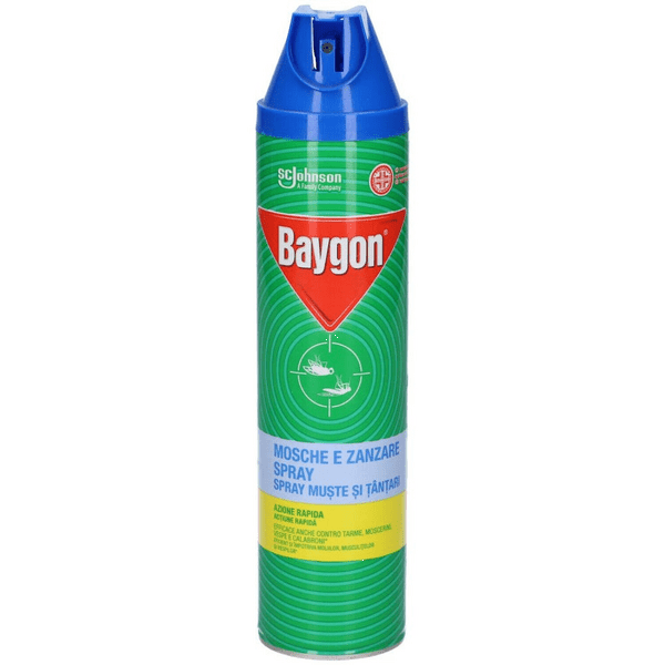 Baygon Mosche e Zanzare Plus Spray Insetticida 400 ml