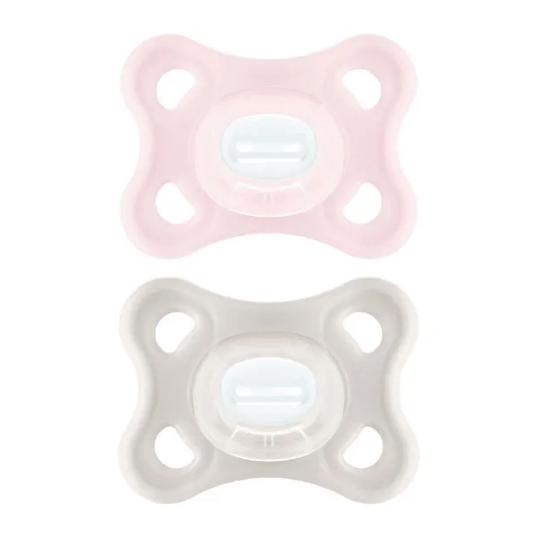 Sucette Comfort Rose et Blanc 2-12 mois x2 3