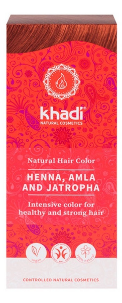 Khadi Henna Pura Amla Y Jatropha Rojo 100g