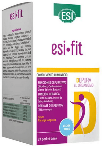 Esi Negro Fit Depura Pocket Drink 24 Sobres