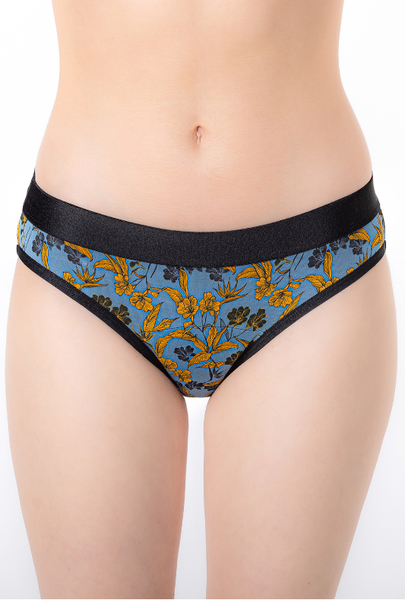 Inca Farma Braguita Menstrual Teen Absorción Alta Flores Azul Y Negro Talla XL