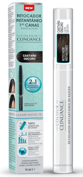Clearé Institute Retocador Colour Clinuance Canas y Cejas Castaño Oscuro 10 ml
