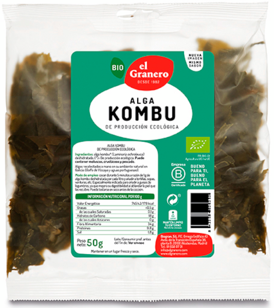 El Granero Integral Alga Kombu Bio 50 Gr