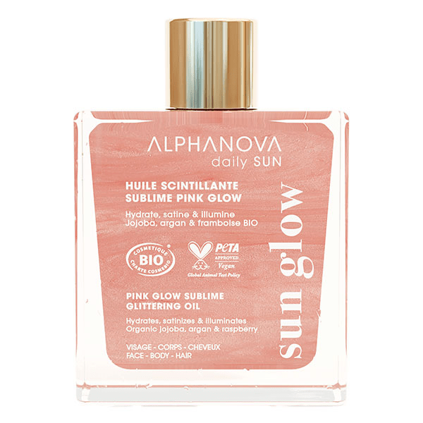 Daily Sun Huile sublime scintillante pink glow -bio* solaire 50ml