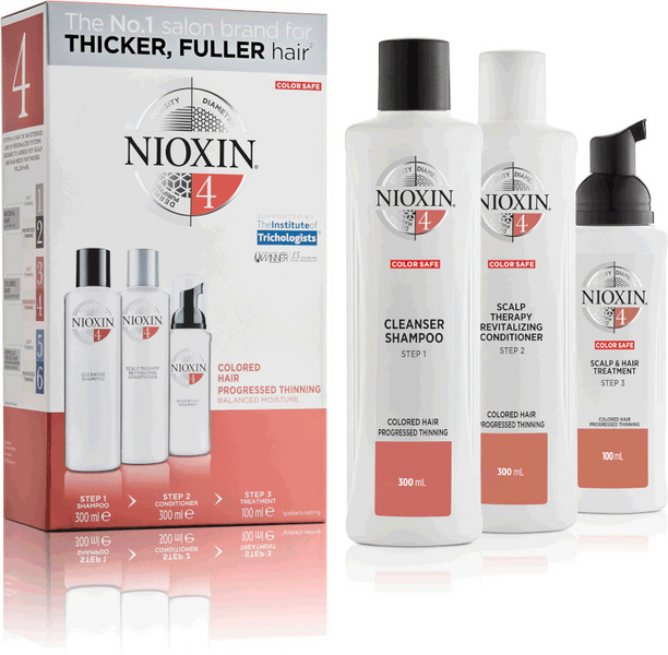 Nioxin Sistema 4 Kit Cabello Teñido Muy Debilitado Y Pérdida De Densidad
