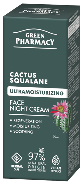 Green Pharmacy Crema Facial Noche Cactus + Escualeno 50 ml